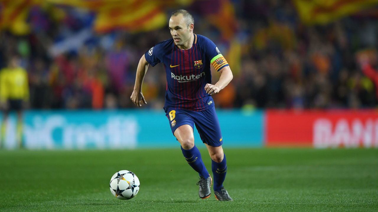 BARCELONA, SPAIN - MARCH 14: Andres Iniesta of Barcelona in action during the UEFA Champions League Round of 16 Second Leg match FC Barcelona and Chelsea FC at Camp Nou on March 14, 2018 in Barcelona, Spain.