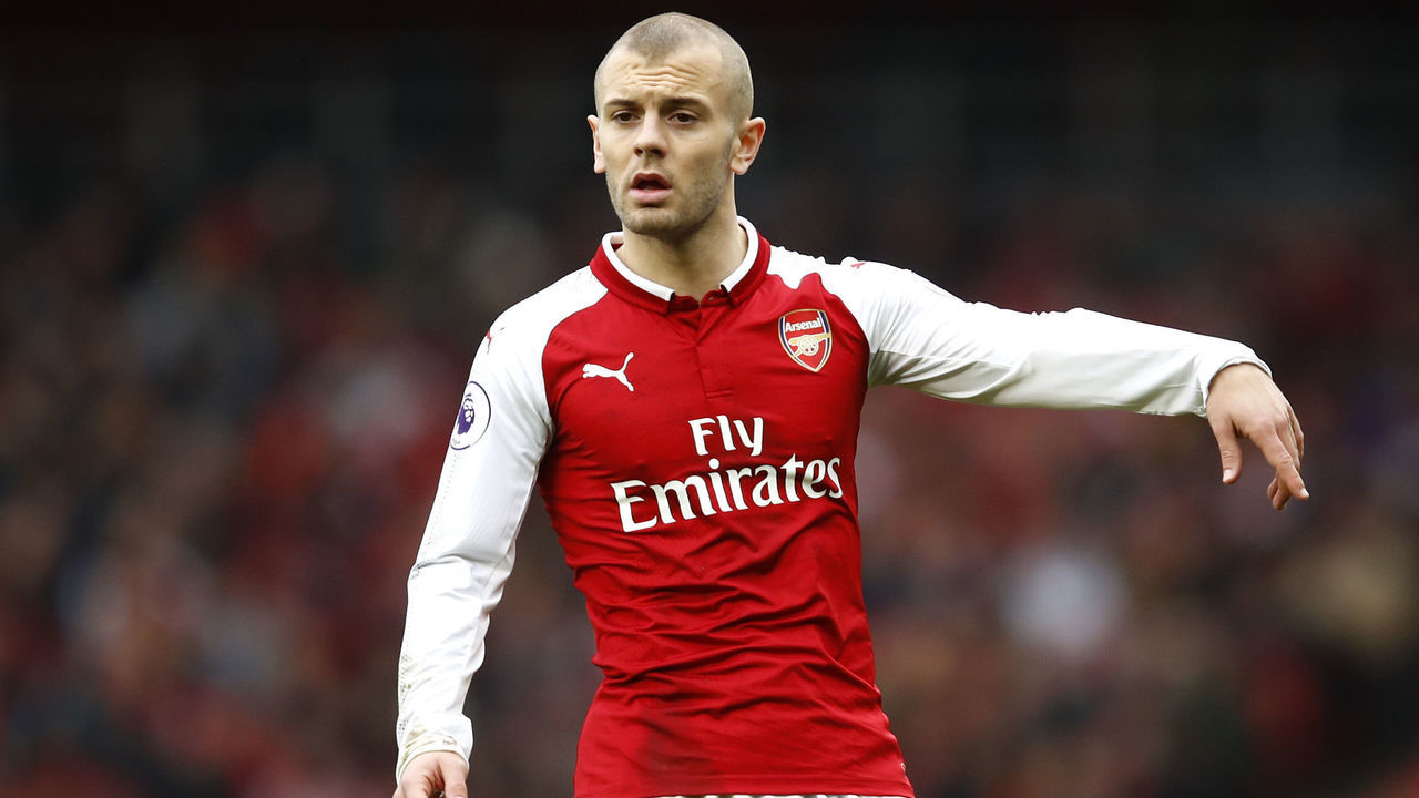 LONDON, ENGLAND - MARCH 11: Jack Wilshere of Arsenal during the Premier League match between Arsenal and Watford at Emirates Stadium on March 11, 2018 in London, England.