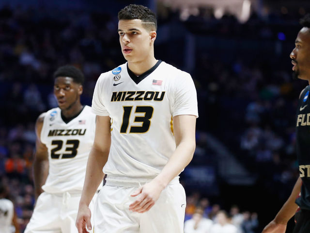 NASHVILLE, TN - MARCH 16: Michael Porter Jr. #13 of the Missouri Tigers looks on against the Florida State Seminoles during the game in the first round of the 2018 NCAA Men's Basketball Tournament at Bridgestone Arena on March 16, 2018 in Nashville, Tennessee.