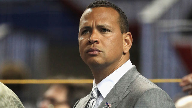 MIAMI, FL - JULY 11: Former MLB player Alex Rodriguez attends batting practice for the 88th MLB All-Star Game at Marlins Park on July 11, 2017 in Miami, Florida.