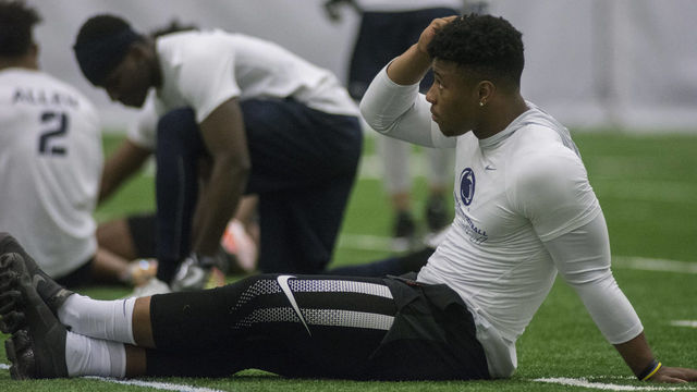Barkley skips Penn State pro day without RB coaches in attendance