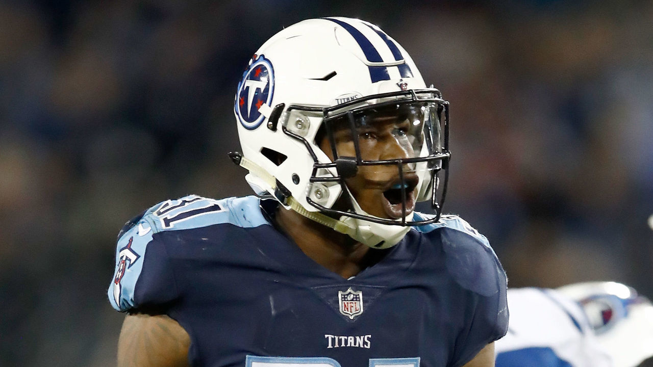 NASHVILLE, TN - OCTOBER 16: Kevin Byard #31 of the Tennessee Titans celebrates after a funble recovering during the game against the Indianapolis Colts at Nissan Stadium on October 16, 2017 in Nashville, Tennessee.