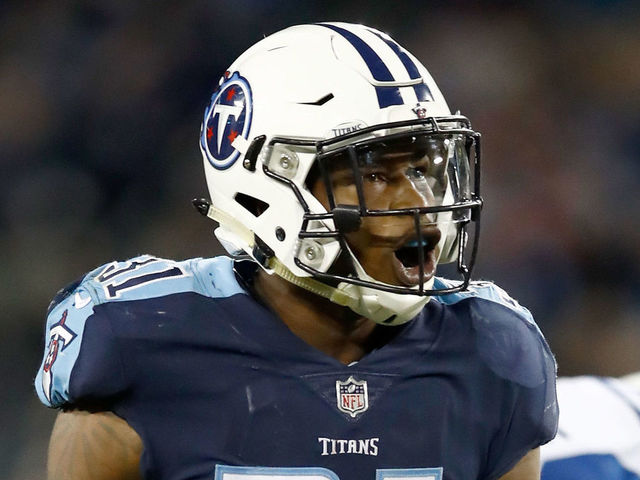 NASHVILLE, TN - OCTOBER 16: Kevin Byard #31 of the Tennessee Titans celebrates after a funble recovering during the game against the Indianapolis Colts at Nissan Stadium on October 16, 2017 in Nashville, Tennessee.