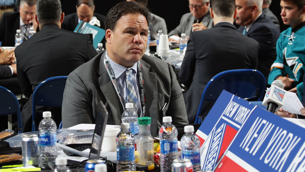 BUFFALO, NY - JUNE 25: Jeff Gorton of the New York Rangers attends the 2016 NHL Draft on June 25, 2016 in Buffalo, New York.