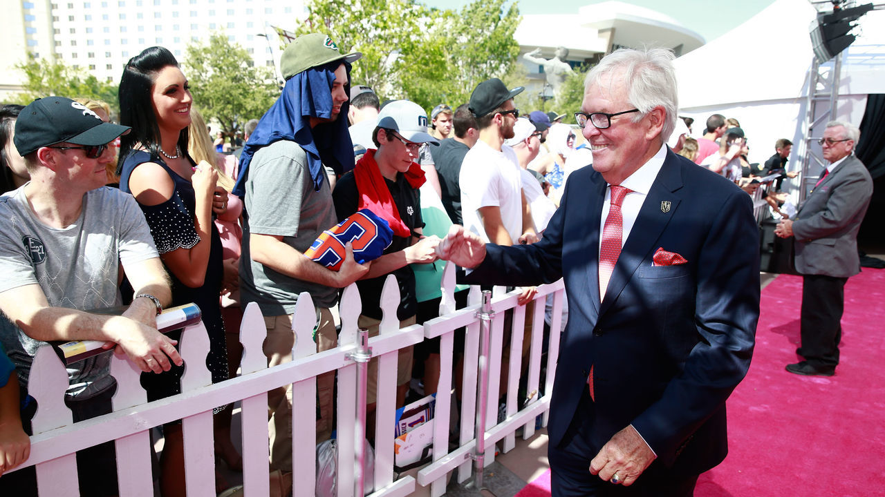 LAS VEGAS, NV - JUNE 21: Majority owner Bill Foley of the Vegas Golden Knights arrives on the magenta carpet for the 2017 NHL Awards at T-Mobile Arena on June 21, 2017 in Las Vegas, Nevada.