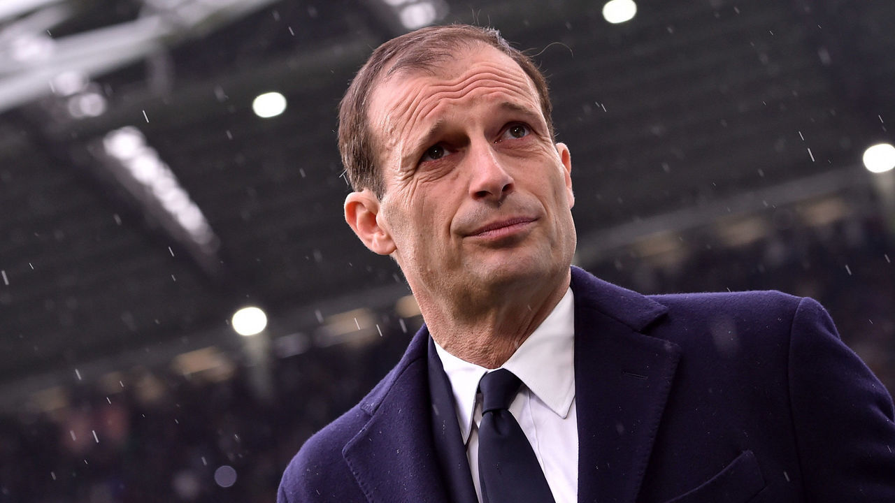 TURIN, ITALY - MARCH 11: Head coach Massimiliano Allegri of Juventus looks on during the serie A match between Juventus and Udinese Calcio on March 11, 2018 in Turin, Italy.