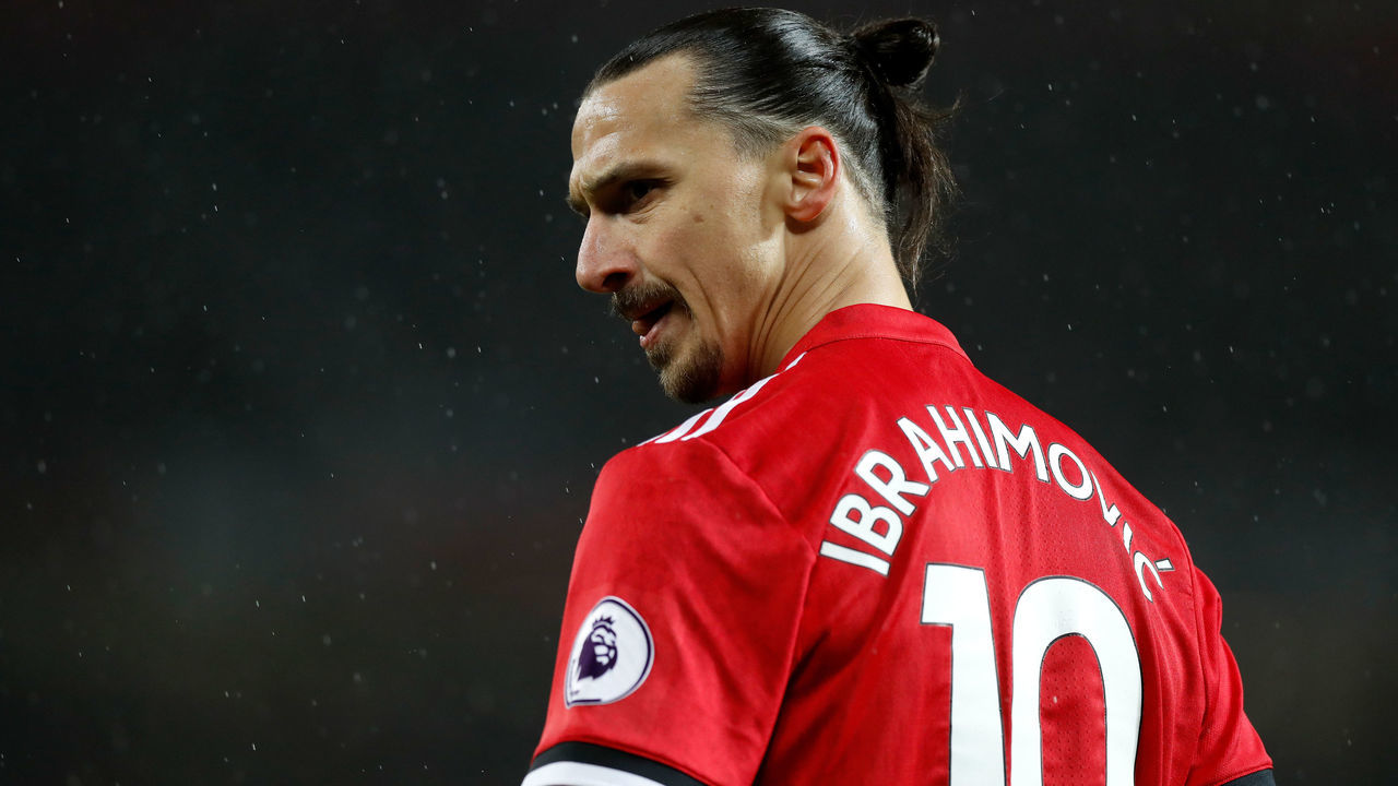 Manchester United's Zlatan Ibrahimovic during the Premier League match at Old Trafford, Manchester.
