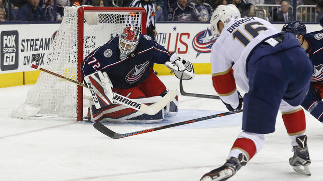 Blue Jackets blank Panthers for 10th win in a row