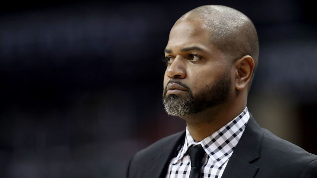 WASHINGTON, DC - DECEMBER 13: Head coach J.B. Bickerstaff of the Memphis Grizzlies looks on in the second half against the Washington Wizards at Capital One Arena on December 13, 2017 in Washington, DC.