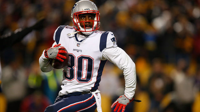 PITTSBURGH, PA - DECEMBER 17: Duron Harmon #30 of the New England Patriots reacts after intercepting a pass from Ben Roethlisberger #7 of the Pittsburgh Steelers in the fourth quarter during the game at Heinz Field on December 17, 2017 in Pittsburgh, Pennsylvania.