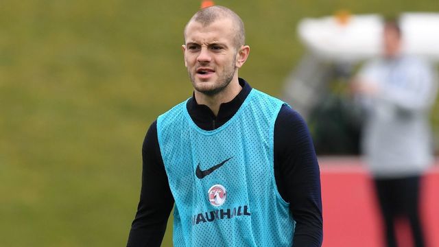 England's midfielder Jack Wilshere takes part in a training session at St George's Park in Burton-on-Trent on March 22, 2018, ahead of their international friendly football matches against The Netherlands and Italy. / AFP PHOTO / Paul ELLIS / NOT FOR MARKETING OR ADVERTISING USE / RESTRICTED TO EDITORIAL USE