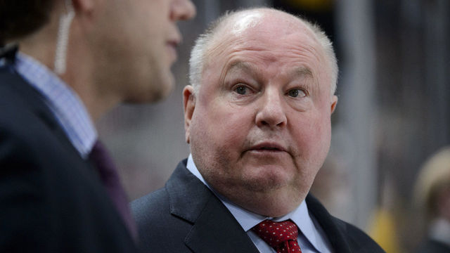 ST PAUL, MN - FEBRUARY 27: Head coach Bruce Boudreau of the Minnesota Wild looks on during the second period of the game against the Los Angeles Kings on February 27, 2017 at Xcel Energy Center in St Paul, Minnesota. The Wild defeated the Kings 5-4 in overtime.