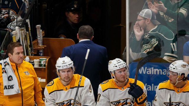 Laviolette ejected in Predators' loss to Wild