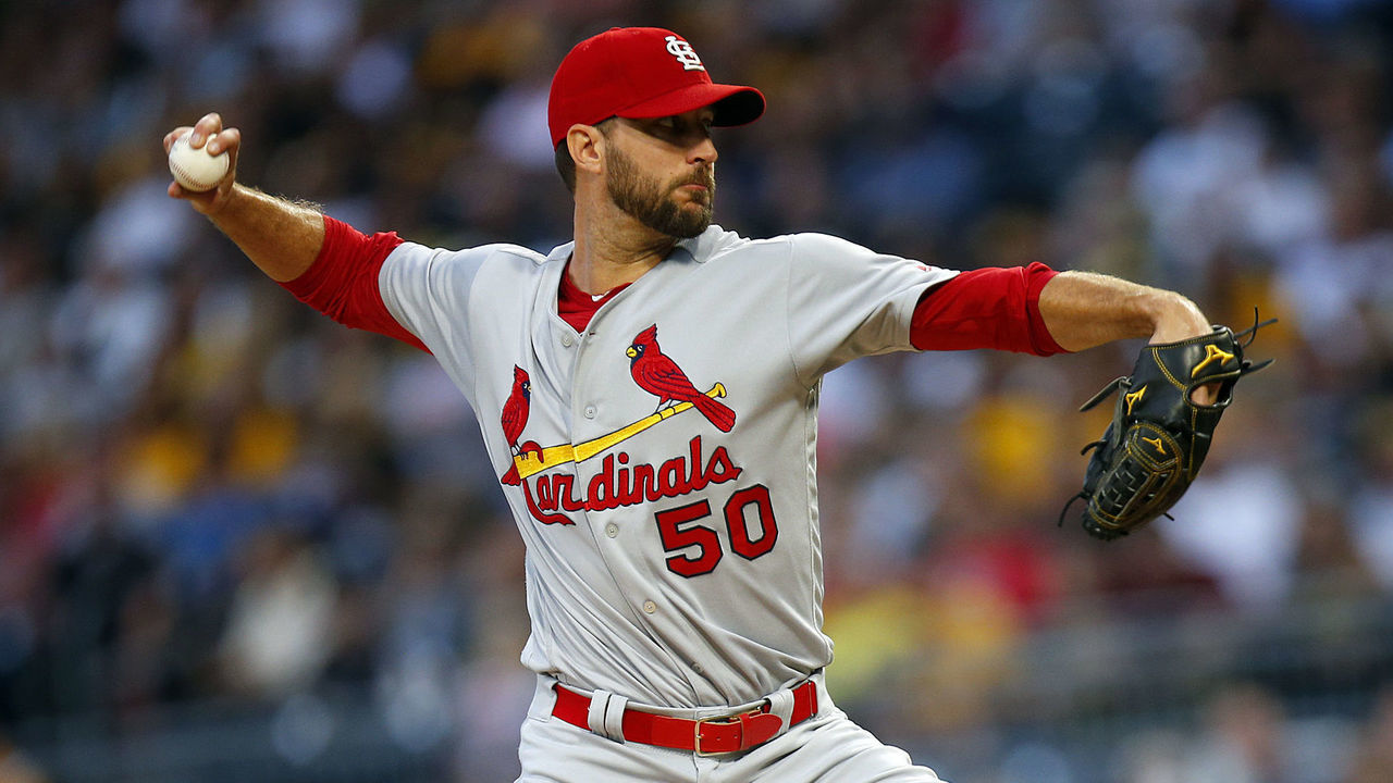 PITTSBURGH, PA - AUGUST 17: Adam Wainwright #50 of the St. Louis Cardinals pitches in the first inning against the Pittsburgh Pirates at PNC Park on August 17, 2017 in Pittsburgh, Pennsylvania.