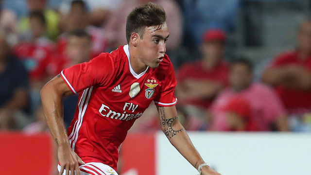 FARO, PORTUGAL - JULY 14: Benfica's midfielder Andre Horta during the Pre Season match between SL Benfica and Vitoria Setubal at Estadio do Algarve on July 14, 2016 in Faro, Portugal.