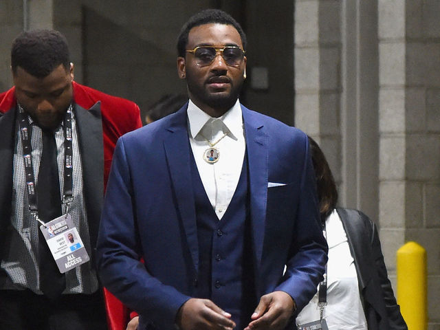 LOS ANGELES, CA - FEBRUARY 18: John Wall arrives to the NBA All-Star Game 2018 at Staples Center on February 18, 2018 in Los Angeles, California.