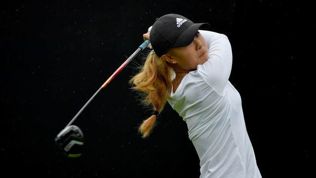 CARLSBAD, CA - MARCH 22: Danielle Kang tees off the first hole during Round One of the LPGA KIA CLASSIC at the Park Hyatt Aviara golf course on March 22, 2018 in Carlsbad, California.