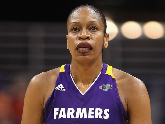 PHOENIX, AZ - JULY 05: Tina Thompson #32 of the Los Angeles Sparks during the WNBA game against the Phoenix Mercury at US Airways Center on July 5, 2011 in Phoenix, Arizona. The Mercury defeated the Sparks 101-82.