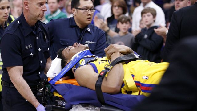 NBA family sends prayers to Warriors' McCaw after terrifying fall