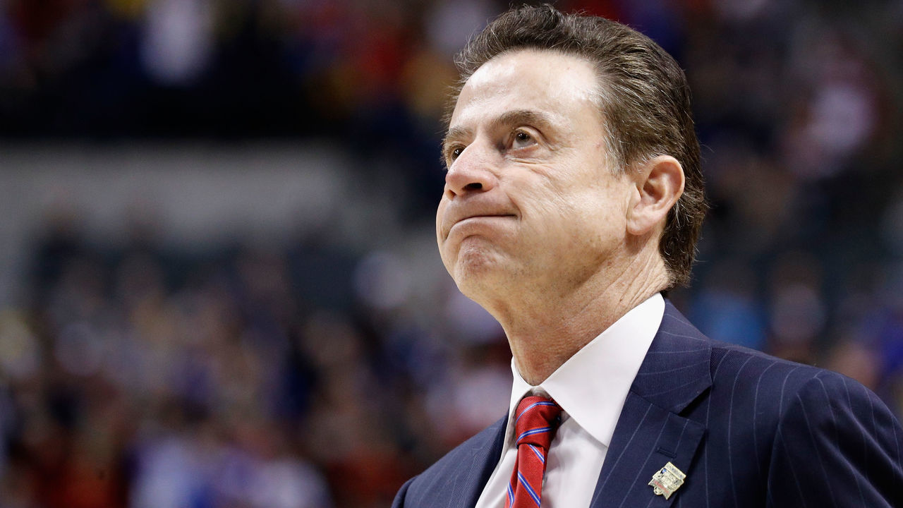 INDIANAPOLIS, IN - MARCH 19: Head coach Rick Pitino of the Louisville Cardinals reacts to their 69-73 loss to the Michigan Wolverines during the second round of the 2017 NCAA Men's Basketball Tournament at the Bankers Life Fieldhouse on March 19, 2017 in Indianapolis, Indiana.