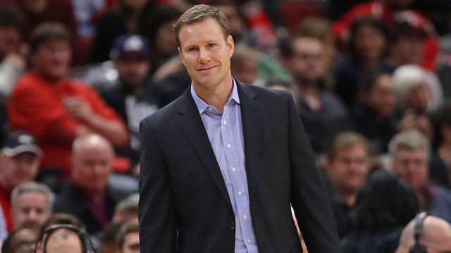 CHICAGO, IL - NOVEMBER 28: Head coach Fred Hoiberg of the Chicago Bulls watches as his team takes on the Phoenix Suns at the United Center on November 28, 2017 in Chicago, Illinois. The Suns defeated the Bulls 104-99.