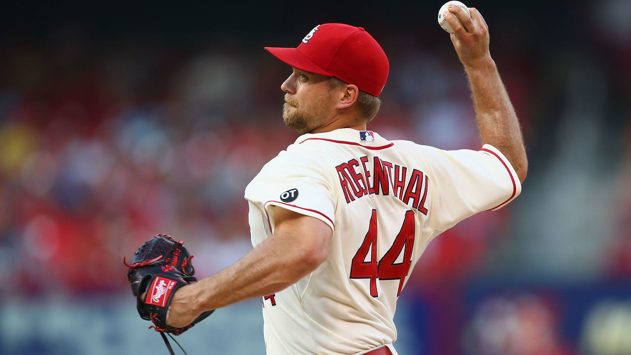 ST. LOUIS, MO - SEPTEMBER 5: Closer Trevor Rosenthal #44 of the St. Louis Cardinals pitches against the Pittsburgh Pirates in the ninth inning at Busch Stadium on September 5, 2015 in St. Louis, Missouri.