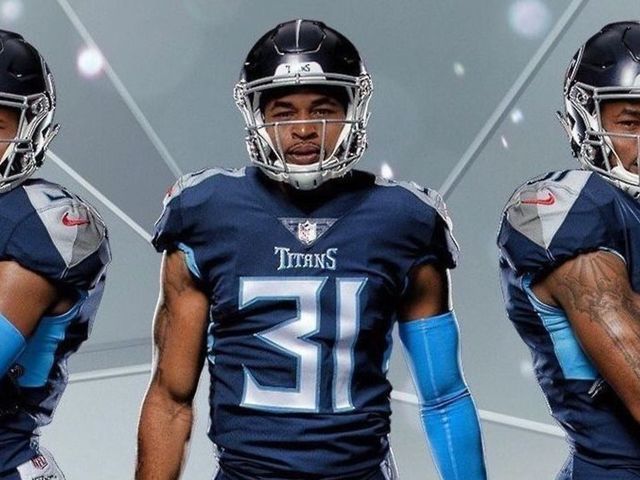 Titans unveil new uniforms with all-blue helmet