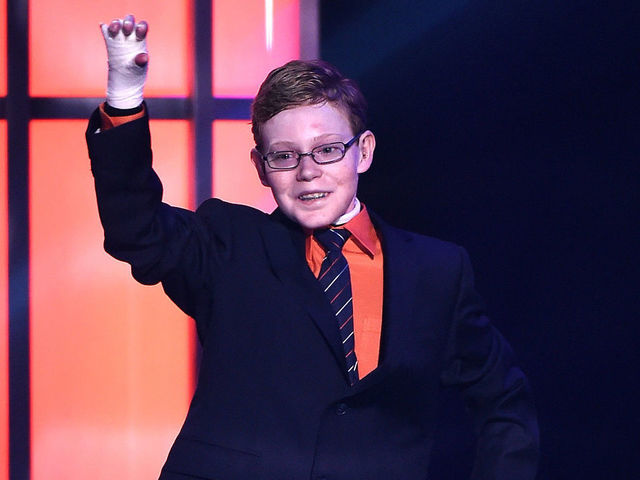 LAS VEGAS, NV - JUNE 24: Jonathan Pitre walks onstage during the 2015 NHL Awards at MGM Grand Garden Arena on June 24, 2015 in Las Vegas, Nevada.