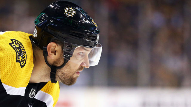 BOSTON, MA - FEBRUARY 27: Rick Nash #61 of the Boston Bruins looks on during the first period of a game against the Carolina Hurricanes at TD Garden on February 27, 2018 in Boston, Massachusetts.