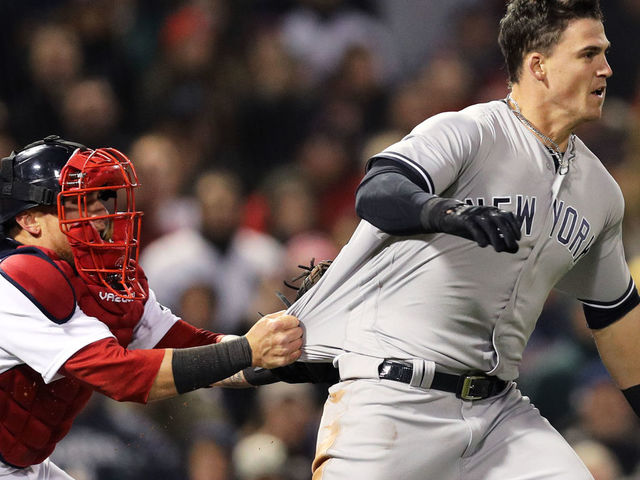 Benches clear twice between Yankees, Red Sox 