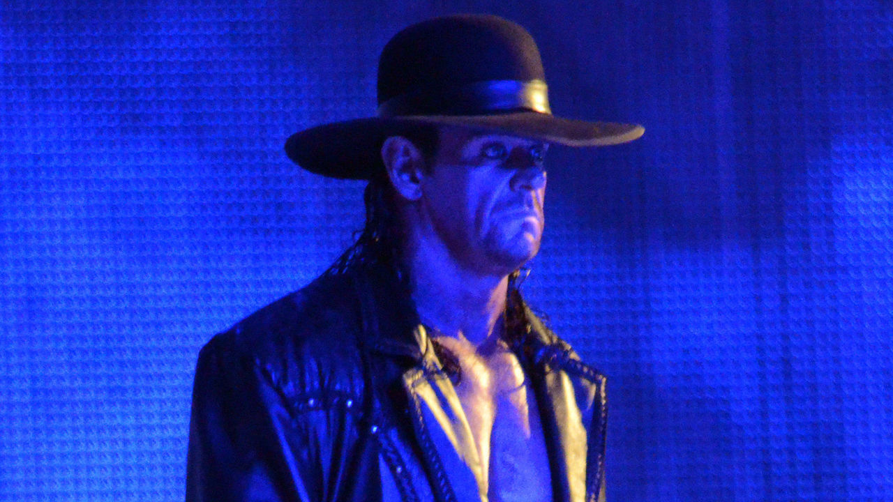 ATLANTA, GA - APRIL 03: Wrestler The Undertaker during WrestleMania XXVII at Georgia Dome on April 3, 2011 in Atlanta, Georgia.