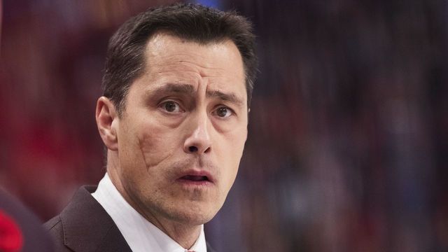 STOCKHOLM, SWEDEN - NOVEMBER 10: Guy Boucher, head coach of Ottawa Senators during the 2017 SAP NHL Global Series match between Ottawa Senators and Colorado Avalanche at Ericsson Globe on November 10, 2017 in Stockholm, .
