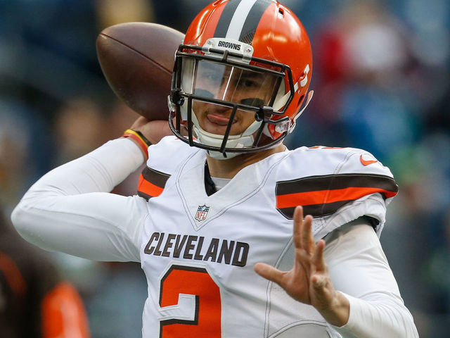 SEATTLE, WA - DECEMBER 20: Quarterback Johnny Manziel #2 of the Cleveland Browns warms up prior to the game against the Seattle Seahawks at CenturyLink Field on December 20, 2015 in Seattle, Washington.