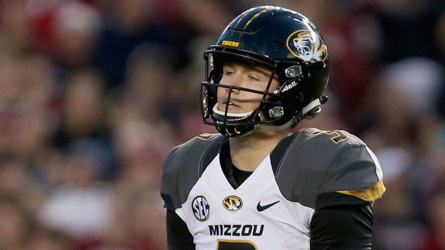 COLUMBIA, SC - NOVEMBER 05: Drew Lock reacts after a play against the South Carolina Gamecocks during their game at Williams-Brice Stadium on November 5, 2016 in Columbia, South Carolina.