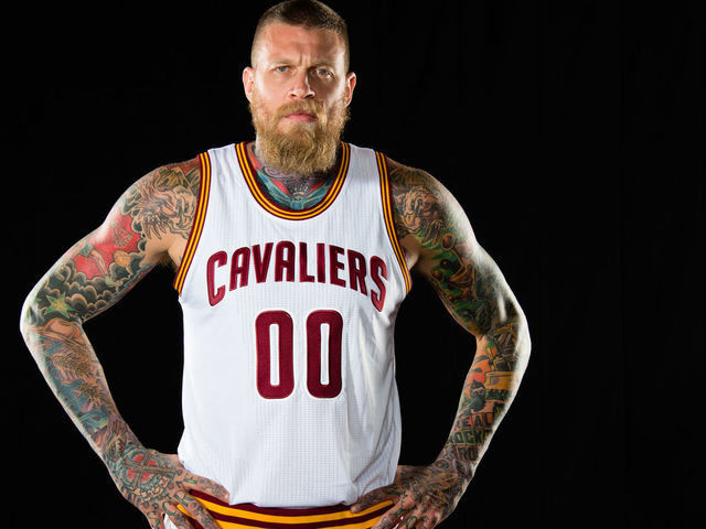 CLEVELAND, OH - SEPTEMBER 26: Chris Anderson #00 of the Cleveland Cavaliers during media day at Cleveland Clinic Courts on September 26, 2016 in Cleveland, Ohio. NOTE TO USER: User expressly acknowledges and agrees that, by downloading and/or using this photograph, user is consenting to the terms and conditions of the Getty Images License Agreement. Mandatory copyright notice.
