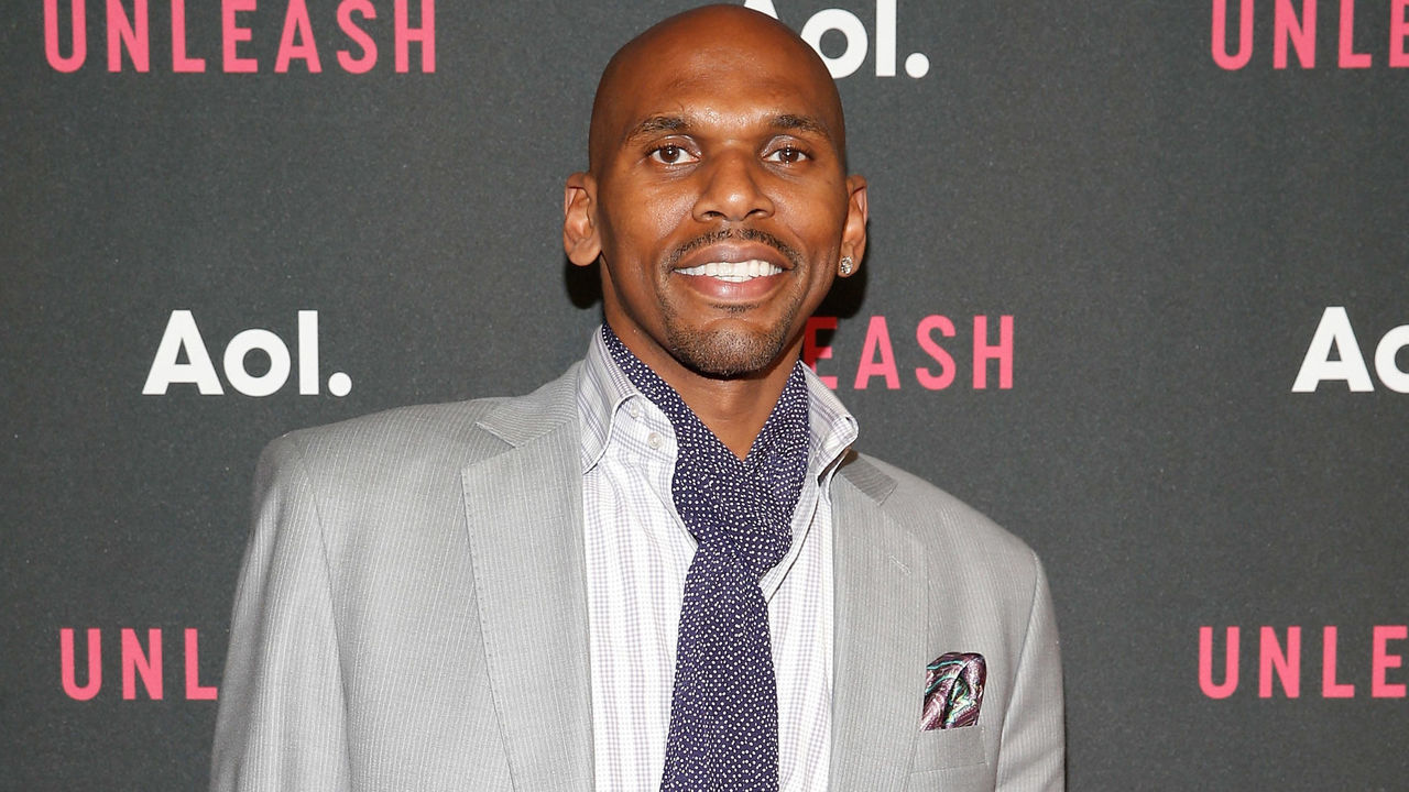 NEW YORK, NY - APRIL 28: Professional basketball player Jerry Stackhouse attends the AOL 2015 Newfront on April 28, 2015 in New York City.
