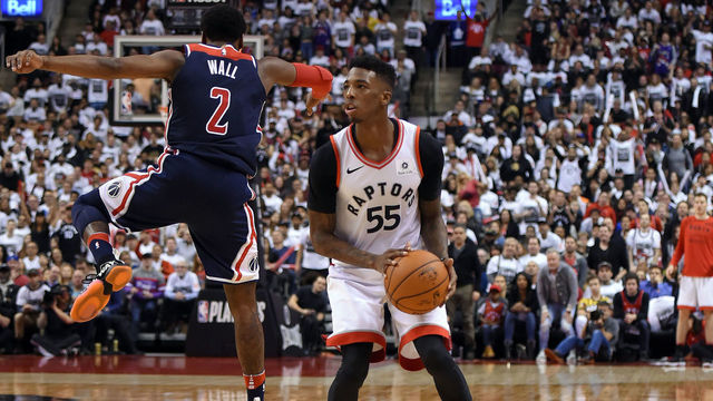 Raptors set playoff franchise record with 44-point quarter in Game 2