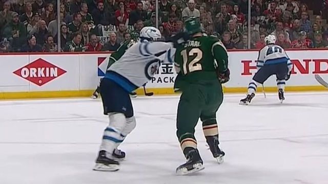 Jets' Morrissey gets away with cross-check to Staal's head