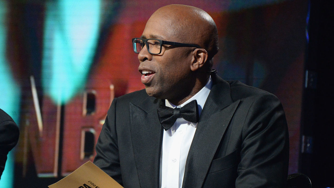 NEW YORK, NY - JUNE 26: TV personality/former NBA player Kenny Smith speaks onstage during the 2017 NBA Awards Live on TNT on June 26, 2017 in New York, New York. 27111_002