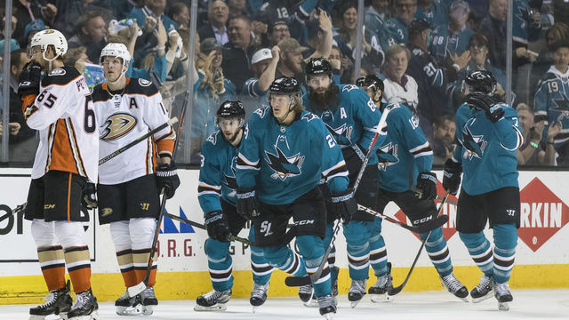 Sharks complete sweep of Ducks, will meet Golden Knights in Round 2
