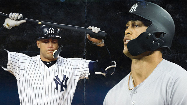 Giancarlo Stanton has a hole in his swing