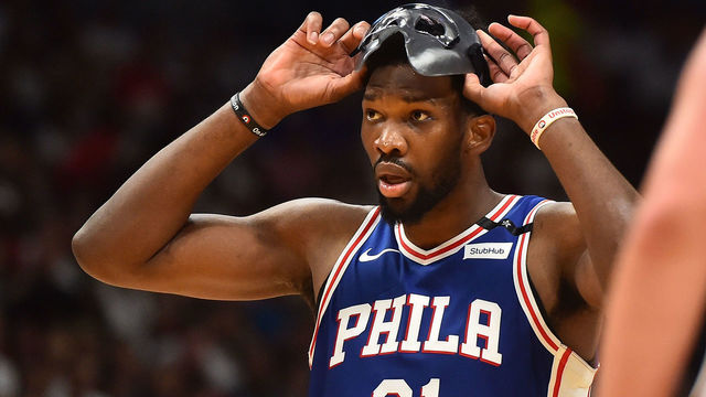 Report: Embiid had multiple orbital fractures, at high risk of reinjury
