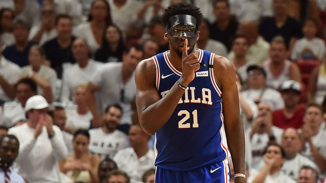 Embiid laughs off Winslow breaking mask: 'I’m going to be a nightmare'