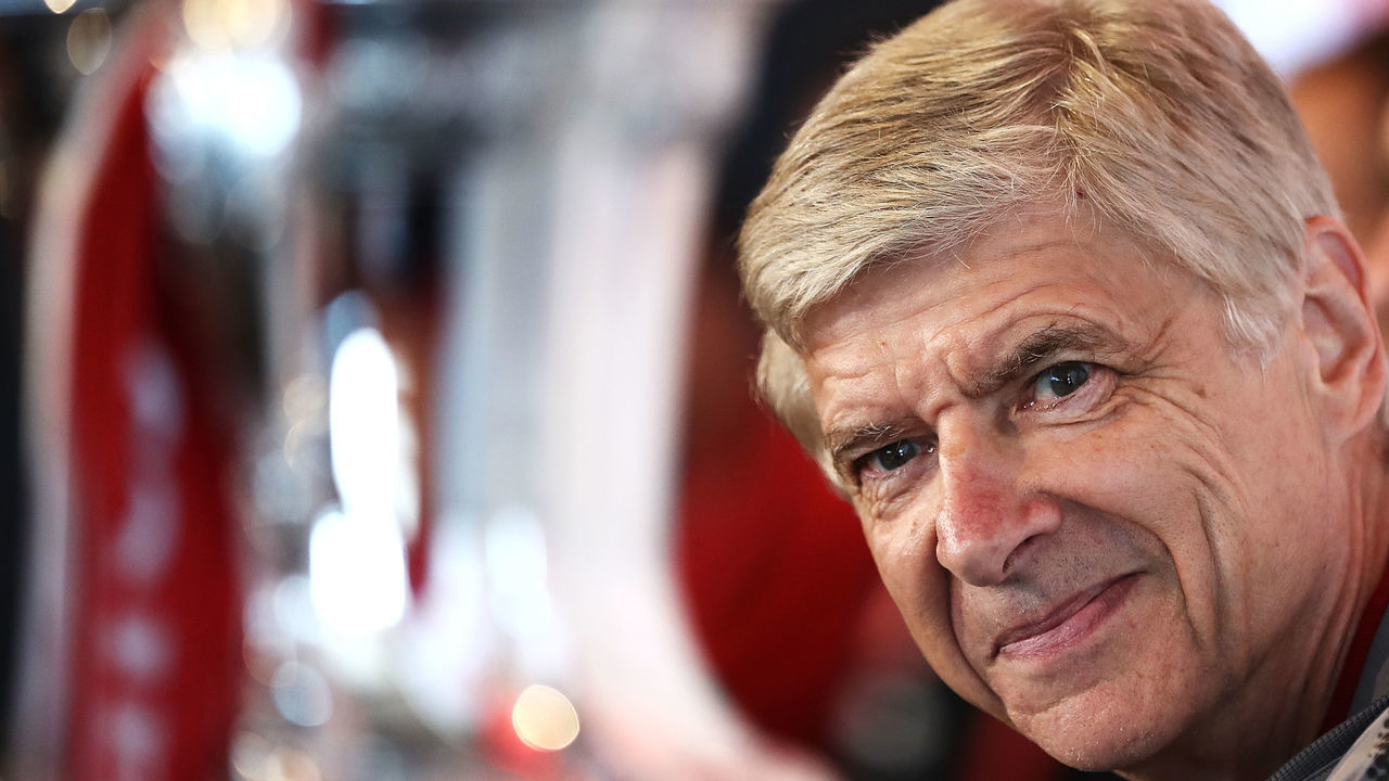 SYDNEY, AUSTRALIA - JULY 11: Arsenal Manger Arsene Wenger looks towards the FA Cup during an Official Welcome to Sydney for Arsenal FC at Museum of Contemporary Art on July 11, 2017 in Sydney, Australia.