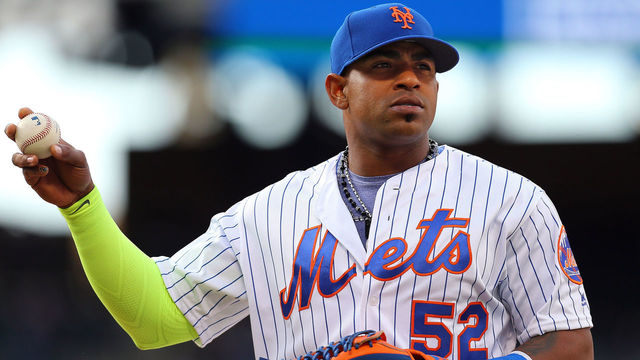 NEW YORK, NY - APRIL 04: Yoenis Cespedes #52 of the New York Mets in action against the Philadelphia Phillies during a game at Citi Field on April 4, 2018 in the Flushing neighborhood of the Queens borough of New York City.