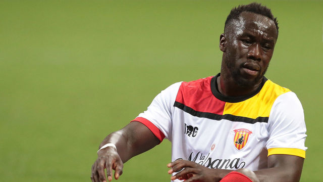 MILAN, ITALY - APRIL 21: Bacary Sagna of Benevento Calcio looks on during the serie A match between AC Milan and Benevento Calcio at Stadio Giuseppe Meazza on April 21, 2018 in Milan, Italy.