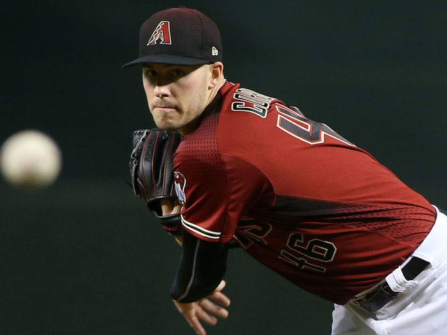 PHOENIX, AZ - APRIL 22: Patrick Corbin #46 of the Arizona Diamondbacks throws a pitch against the San Diego Padres during the first inning of an MLB game at Chase Field on April 22, 2018 in Phoenix, Arizona.