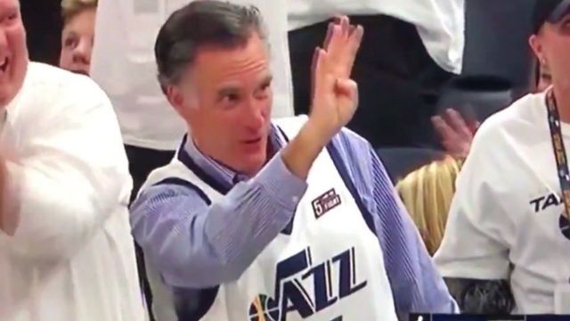 Watch: Mitt Romney taunts Westbrook after 4th foul in 1st half
