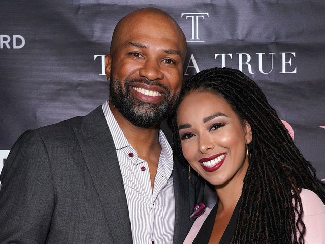 WEST HOLLYWOOD, CA - FEBRUARY 15: Derek Fisher (L) and Gloria Govan attend Regard Magazine 2018 NBA All-Star Pre-Party hosted by Derek Fisher at Soho House on February 15, 2018 in West Hollywood, California.
