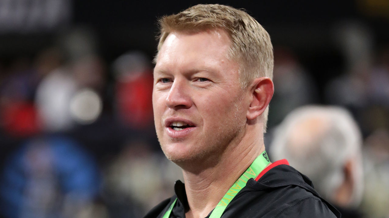ATLANTA, GA - JANUARY 08: Scott Frost, head coach for the University of Nebraska, on the sidelines prior to the CFP National Championship presented by AT&T between the Georgia Bulldogs and the Alabama Crimson Tide at Mercedes-Benz Stadium on January 8, 2018 in Atlanta, Georgia.